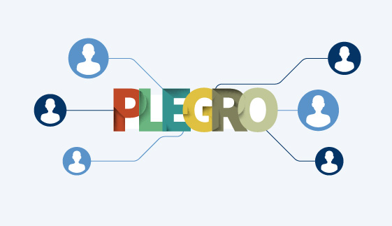 Plegro Logo mit Icons